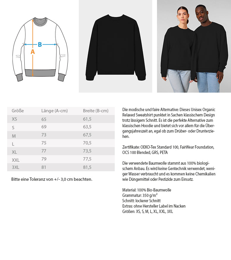 Sweater "Dolce Vita op Kölsch"  - Radder Oversize 2.0 Sweatshirt ST/ST Shirtee