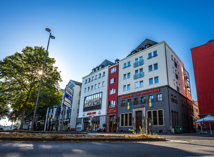 Die Frontansicht der Brauerei zur Malzmuehle am Heumarkt