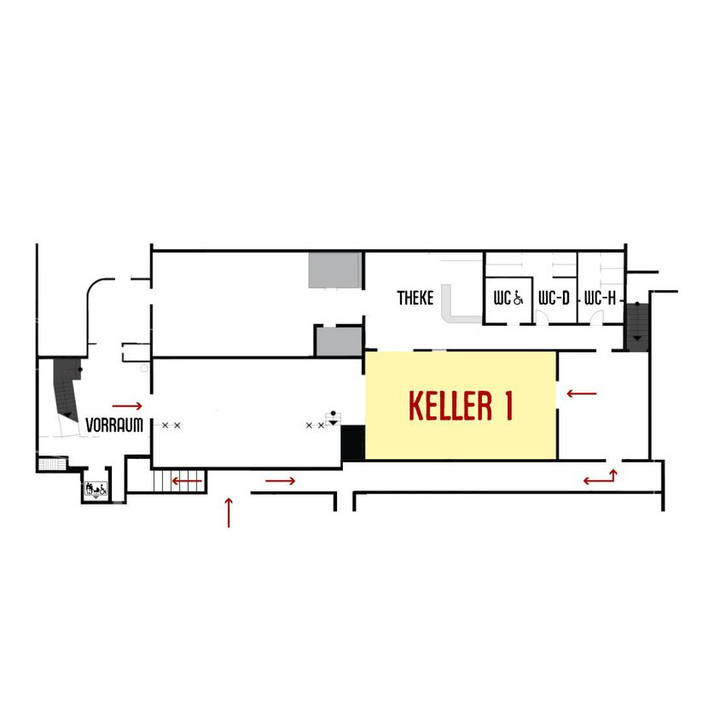 Brauwelt Köln - Lageplan vom Brauhauskeller 1