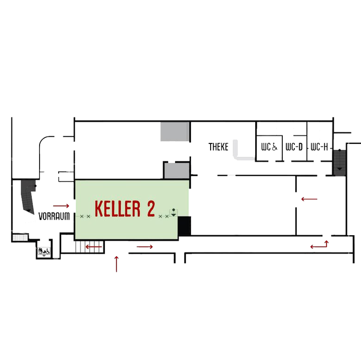 Brauwelt Köln - Lageplan vom Brauhauskeller 2